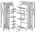 Section Diagram and Parts List for TFX20ZMA  General Electric Refrigerator