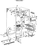 FREEZER SECTION Diagram and Parts List for TFX20ZMA  General Electric Refrigerator