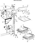 FRESH FOOD SECTION Diagram and Parts List for TFX20ZMA  General Electric Refrigerator