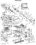 FREEZER SECTION Diagram and Parts List for TFX20RNA  General Electric Refrigerator