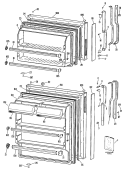 Section Diagram and Parts List for TBX16SPERWH  General Electric Refrigerator