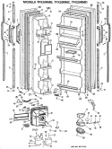 Section Diagram and Parts List for TFX20RMC  General Electric Refrigerator