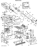 FREEZER SECTION Diagram and Parts List for TFX20RMC  General Electric Refrigerator