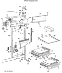 FRESH FOOD SECTION Diagram and Parts List for TFX20RMC  General Electric Refrigerator