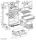 Section Diagram and Parts List for TBX18GPBRAD  General Electric Refrigerator