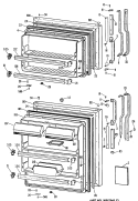 Section Diagram and Parts List for TBX18JPBRAD  General Electric Refrigerator
