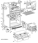 Section Diagram and Parts List for TBX18JPBRAD  General Electric Refrigerator