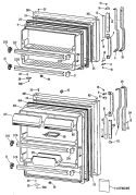 Section Diagram and Parts List for TBX18WPBRAD  General Electric Refrigerator