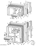 Section Diagram and Parts List for TBXW19ZPERWH  General Electric Refrigerator