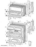 Section Diagram and Parts List for TBX21ZPJRWH  General Electric Refrigerator