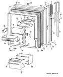 Section Diagram and Parts List for TBX22RPERAD  General Electric Refrigerator