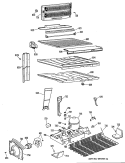 Section Diagram and Parts List for TBX22RPERAD  General Electric Refrigerator