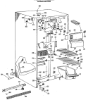 FREEZER SECTION Diagram and Parts List for TFXC22ZMA  General Electric Refrigerator