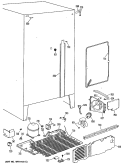 Section Diagram and Parts List for TFXC22ZMA  General Electric Refrigerator