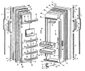 Section Diagram and Parts List for TFX24ZMA  General Electric Refrigerator