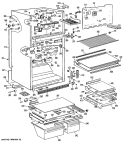 Part Location Diagram of WR17X2813 GE COVER EVAP Assembly