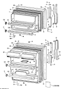 Section Diagram and Parts List for TBX18KPBRWH  General Electric Refrigerator