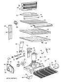 Section Diagram and Parts List for TBX18KPBRWH  General Electric Refrigerator