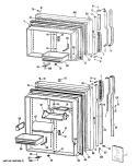 Section Diagram and Parts List for TBX19ZPBRAD  General Electric Refrigerator