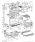 Section Diagram and Parts List for TBX19ZPBRAD  General Electric Refrigerator
