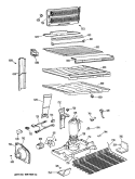 Section Diagram and Parts List for TBX19ZPBRAD  General Electric Refrigerator