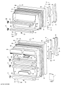 Section Diagram and Parts List for TBXW19ZPBRWH  General Electric Refrigerator