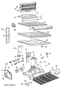 Section Diagram and Parts List for TBXW19ZPBRWH  General Electric Refrigerator
