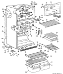 Section Diagram and Parts List for TBX21DPBRWH  General Electric Refrigerator