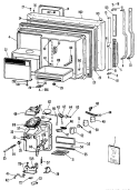 Part Location Diagram of WR38X1578 GE TRIM GLASS SHELF HALF