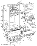 Part Location Diagram of WR38X1592 GE TRIM FRAME VP