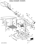 Section Diagram and Parts List for TBXW25FPLRWH  General Electric Refrigerator