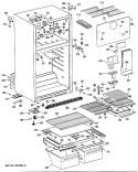 Section Diagram and Parts List for TBE16DPHRWH  General Electric Refrigerator
