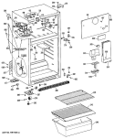 Section Diagram and Parts List for TBX14APGRWH  General Electric Refrigerator