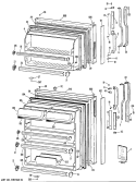 Section Diagram and Parts List for TBX14DPGRWH  General Electric Refrigerator