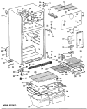 Section Diagram and Parts List for TBX14DPGRWH  General Electric Refrigerator