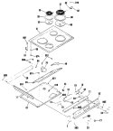 Section Diagram and Parts List for JCSP31GP1  General Electric Range