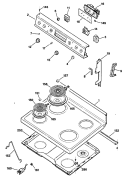 Section Diagram and Parts List for JBP25G*R1  General Electric Range
