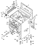Section Diagram and Parts List for JBP25G*R1  General Electric Range