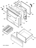 Part Location Diagram of WB36X5669 GE DOOR GLASS WHITE