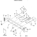 CONSOLE & CONTROLS Diagram and Parts List for WSM2700LDW  General Electric Washer Dryer Combo