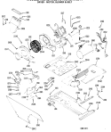 DRYER - MOTOR, BLOWER & BELT Diagram and Parts List for WSM2700LDW  General Electric Washer Dryer Combo
