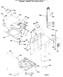 WASHER - CABINET, TOP PANEL & BASE Diagram and Parts List for WSM2700LDW  General Electric Washer Dryer Combo