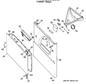 CABINET FRONT Diagram and Parts List for DDE7209RALWW  General Electric Dryer