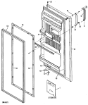 Part Location Diagram of WR22X5100 GE DOOR BUTTER