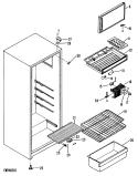 Section Diagram and Parts List for TA10SPB  General Electric Refrigerator
