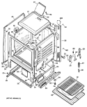 Section Diagram and Parts List for JGBS04PR1  General Electric Range