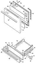 Section Diagram and Parts List for JGBS04PR1  General Electric Range