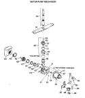 MOTOR - PUMP MECHANISM Diagram and Parts List for GSC580S02  General Electric Dishwasher