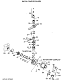 MOTOR - PUMP MECHANISM Diagram and Parts List for GSC1120S02  General Electric Dishwasher