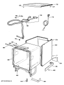 Section Diagram and Parts List for GSC1120S02  General Electric Dishwasher